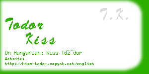 todor kiss business card